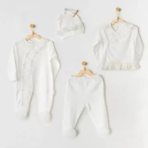 AC25312 Tüllü 4'Lü Hastane Çıkışı Ekru