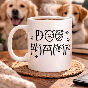 Köpek Severlere Özel Sevimli Köpek Tasarımlı Porselen Kupa MODEL 183 – Dog Temalı Kahve Kupası – Hediyelik Kupa