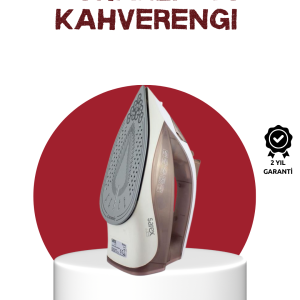 Seramik Tabanlı Buharlı Ütü 2200W Dikey Ütüleme 300ml Kahverengi