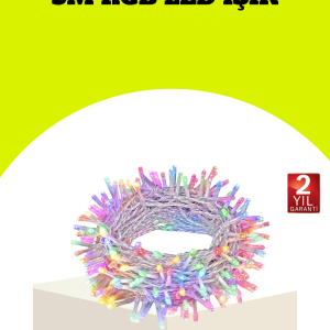 Enerji Tasarruflu Şeffaf Kablo 5 m 50 LED Dekor Işık