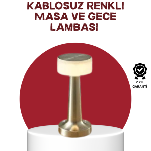 Şarj Edilebilir LED Masa Lambası – USB Girişli, Metal Yapı