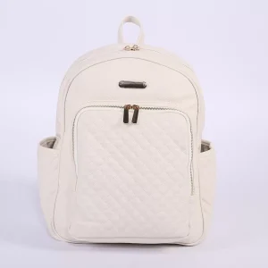 Deri Anne Bebek Bakım Sırt Çantası 7130 Krem