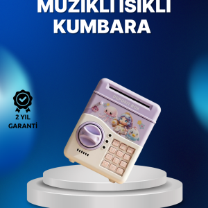 Mor Otomatik Para Girişli Elektronik Şifreli Kumbara