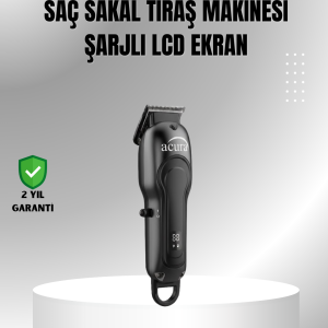 7000 RPM Güçlü Motorlu LCD Göstergeli Şarjlı Tıraş Makinesi