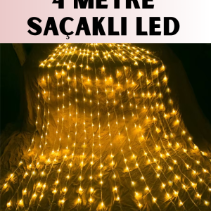 4 Metre Icicle Şelale Led Yılbaşı Perde Işık Sıcak Ambiyans