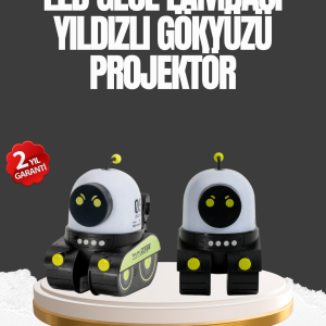 Çocuk Odası İçin Müzikli ve Işıklı Robot Projektör