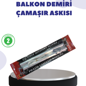 25x60 Balkon Askılığı Kare Demir Uyumlu Hava Dayanıklı Çamaşır Askısı