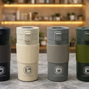 500 Ml Paslanmaz Çelik Termos Dereceli Mug - Sızdırmaz Kapaklı Çift Katmanlı Dereceli Termos  Alk4627