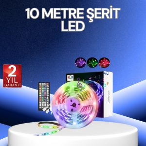 10 Metre Smart Şerit Led Bluetooth Telefon Kontrollü Usb Enerjili