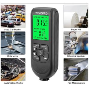 Hw-300pro Oto Boya Kalınlık Ölçer 0-2000µm Fe & Nfe Kaplama Kalınlık Test Cihazı