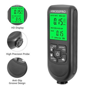 Hw-300pro Araba Boyası Film Otomatik Kalınlık Ölçer 0-2000um Fe & Nfe Kaplama Kalınlık Test Cihazı M