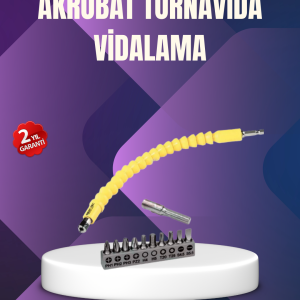 12 Parça Vidalama Uç Seti Akrobat Tasarım Dayanıklı Metal