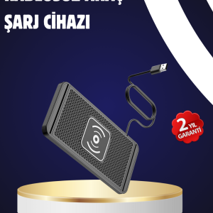 Kaymaz Manyetik Kablosuz Şarj Pedi – Araç, Ofis ve Ev Kullanımına Uygun