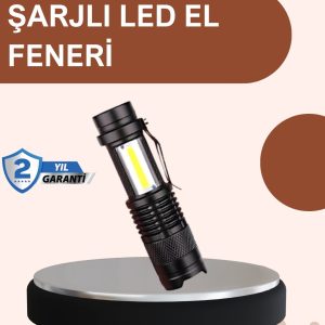 Alüminyum Gövdeli 2000 Lümen Güçlü Led El Feneri