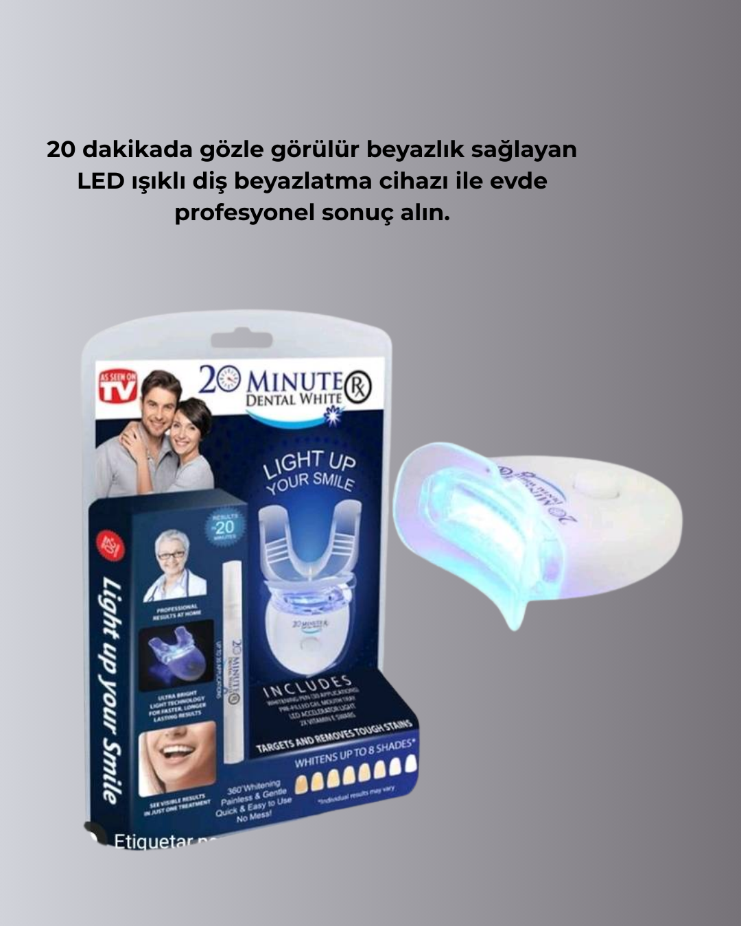 LED Işıklı Profesyonel Diş Beyazlatma Seti - Görsel 5