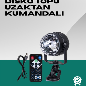 7 Farklı Aydınlatma Modu ve Ses Sensörlü Disko Topu Lambası