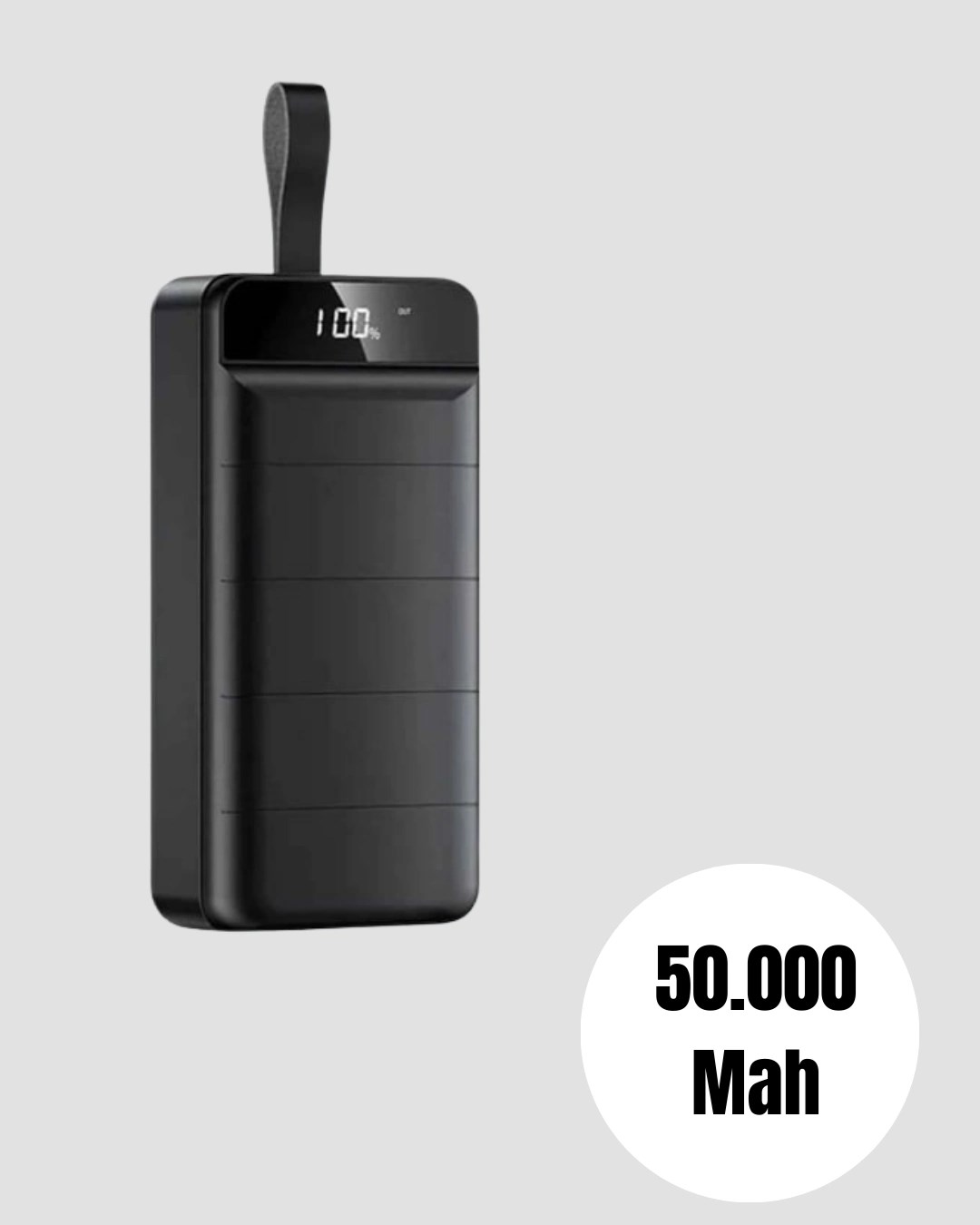 50.000 Mah Ultra Güçlü Powerbank 4 Usb Çıkışlı, Led Dijital Göstergeli, Hızlı Şarj Destekli Taşınabilir Şarj Cihazı - Görsel 2