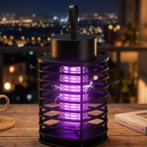 Akıllı Sivrisinek Öldürücü Lamba Güçlü Uv Işık Ve Elektrik Çarpma Teknolojili