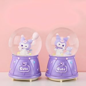 Kuromi Işıklı Müzikli Kar Küresi Orta Boy - Model 3
