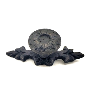 Antika Tarz Dekoratif Pirinç Çiçek Düğme - 20x53 Mm, Oksit