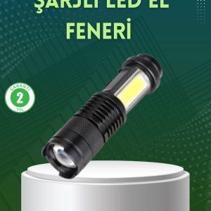 4 Modlu Usb Şarjlı Led El Feneri Kamp Ve Outdoor