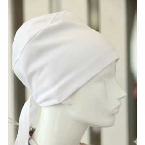 Bağlamalı Tesettür Bone - Bağlamalı Bandana Beyaz 5 Adet