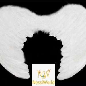 Beyaz Renkli Küçük Boy Bebek Melek Kanadı 30x45 cm