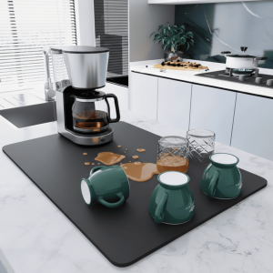Çay Makinesi Altlığı Su Emici Kaymaz Taban Tezgah Koruyucu Kurulama Matı