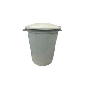 Çöp Kovası 50 Lt Çöp Kovası Kapaklı Büyük Boy Çöp Bidonu Dayanıklı Çöp Kovası - Gri