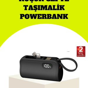 Dahili Type-c Konektörlü Mini 2000mah Powerbank