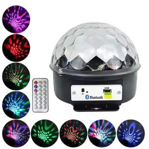 Disko Topu Renkli Işıklı Lazer Parti Bluetooth Bağlantılı Led Küre