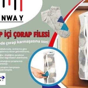Dolap İçi Asılabilir Temiz Çorap Düzenleyici Çorap Filesi Askılık