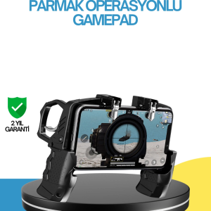 Dört Parmak Destekli Mobil Gamepad Tetikli Oyun Kontrolcüsü