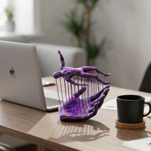 El İnsan Figür 3d Dekoratif Obje Modern Tasarım Ve Es Görünüm