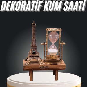 Eyfel Kuleli Kum Saati Dekoratif Hediyelik Eşya Retro Eyfel Kulesi