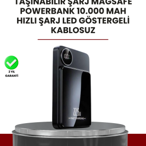 Gerçek Zamanlı Güç Göstergeli Manyetik Usb-c Taşınabilir Powerbank