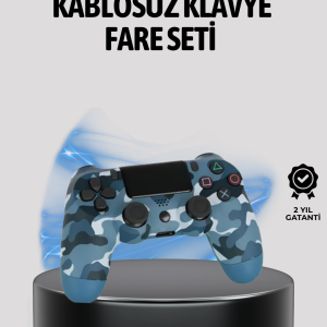 Kablosuz Ps4 Controller Çift Motorlu Dayanıklı Gamepad