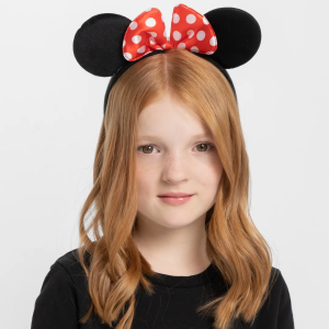 Kırmızı Fiyonklu Minnie Mouse Taç Fare Tacı Kafa Bandı