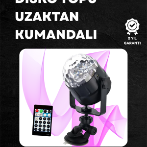 Kompakt Tasarımlı, Döner Renkli LED Disko Topu - Ev ve Profesyonel Kullanım