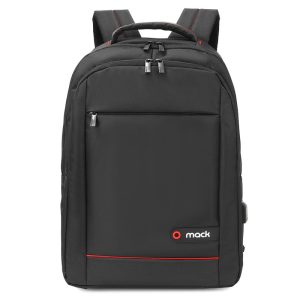MACK MCC-007 17.3" OFFICE USB GİRİŞLİ NOTEBOOK SIRT ÇANTASI SİYAH
