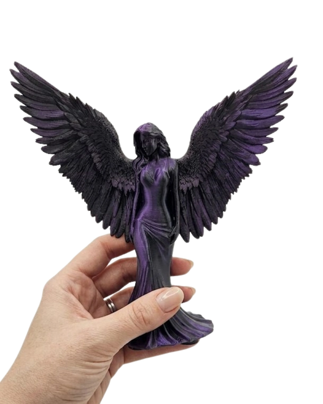 Mor Melek Biblo Küçük Boy Dekoratif Angel Figür Modern Ev Aksesuarı - Görsel 5