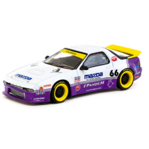 NessiWorld Tarmac Works 1/64 Pandem Mazda RX-7 FC3S White / purple - HOBBY64