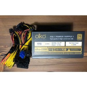 OLKO MK-2200SP 2200W 96+ PLATINUM 16XPCIe (6+2Pin) MINING ÇOKLU POWER SUPPLY
