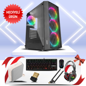 PANTHERA-01Y, AMD RYZEN 5 5600, MUSHKIN 16Gb DDR4 Ram, WD 512Tb NVMe SSD, PELADN 8Gb GDDR5 RX580 Ekran Kartı, 600W Kasa, OEM PAKET (BOL Hediyeli)