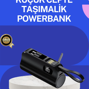 Pd 20w Hızlı Şarjlı Kablolu Kablosuz Kullanım Powerbank