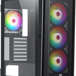 POWERBOOST PB-P3720B 850W 80+ BRONZE MESH ÖN PANEL 4XARGB FAN+USB3.0 GAMING E-ATX KASA SIYAH