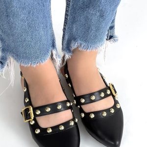 Jorwi Siyah Cilt Babet Ayakkabı