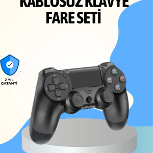 Ps4 Uyumlu Kablosuz Oyun Kolu Ergonomik Çift Titreşimli