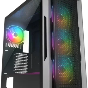 RAMPAGE RADIANT V1 TEMPERLİ CAM+MESH 4xARGB FAN+HUB E-ATX EXCLUSIVE GAMING KASA SIYAH