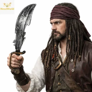 Eskitme Detaylı Plastik Korsan Kılıcı 45 cm